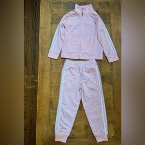 Adidas pink track suit. Size 5T